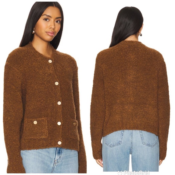 NWT Frame Brown Cardigan Sweater - Picture 2 of 7